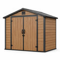 Abri de jardin en bois et acier avec toit à double pente 200x150x210 cm