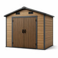 Abri de jardin en bois composite avec cadre en métal anthracite 185x152x226 cm