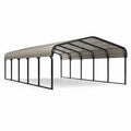 Abri de voiture en métal gris 610x305 cm