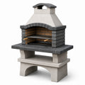 Barbecue en béton avec grille en acier inoxydable