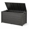 Coffre de rangement extérieur en résine polypropylène gris