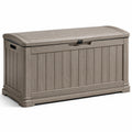 Coffre de rangement extérieur en plastique gris