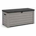 Coffre de rangement extérieur en plastique gris/noir 120cm x 50cm x 65cm