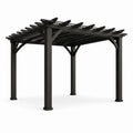 Pergola en Aluminium Noir 300 cm x 300 cm x 250 cm