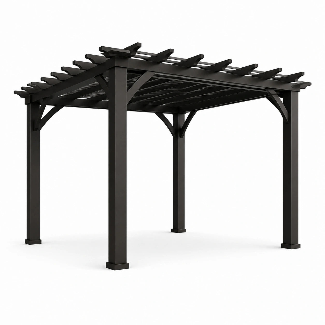 Pergola en Aluminium Noir 300 cm x 300 cm x 250 cm