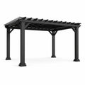 Pergola en aluminium noir 300 x 400 cm