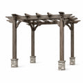 Pergola en Bois avec Base en Pierre