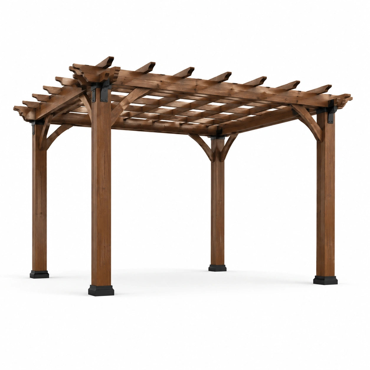Pergola en bois 300x300 cm brun