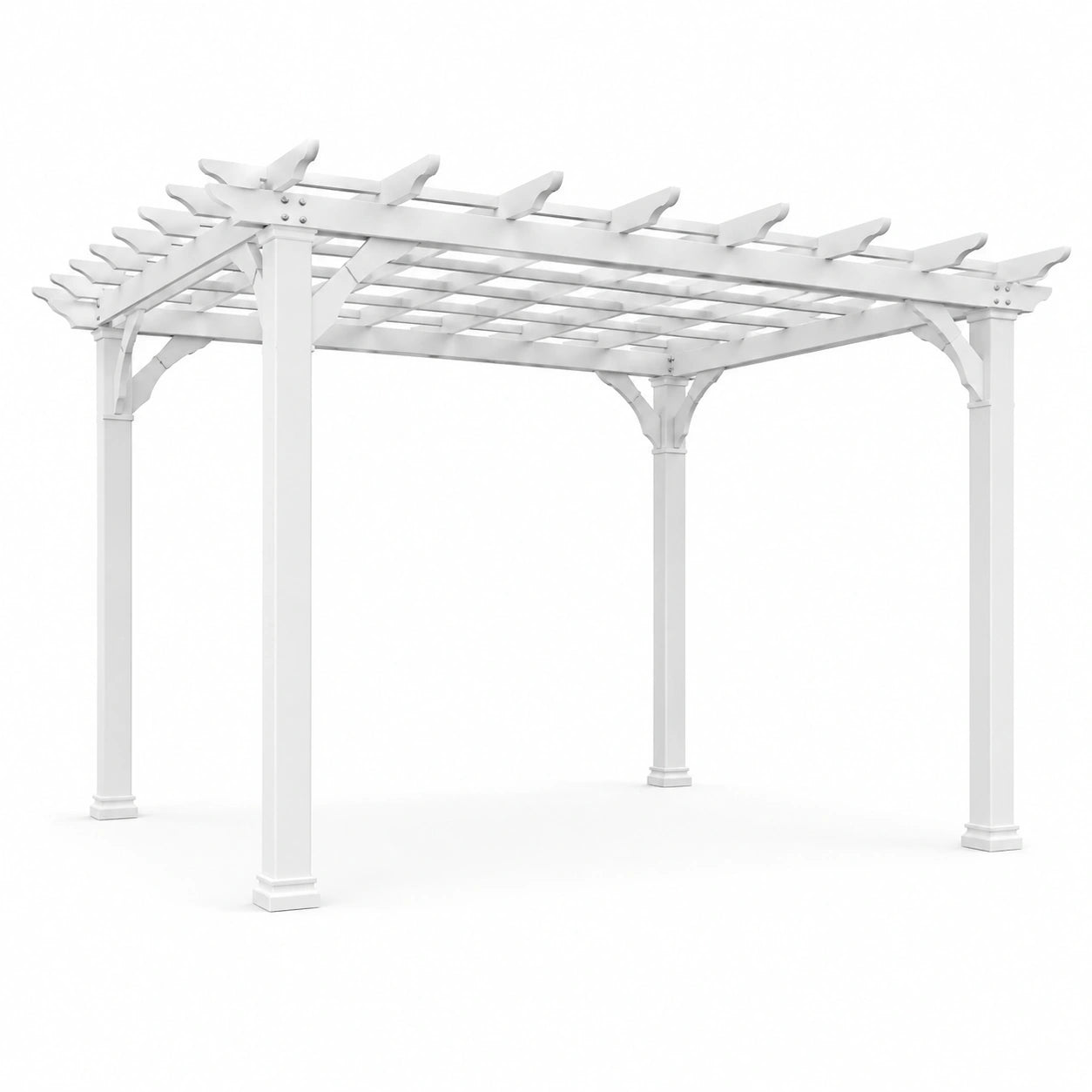 Pergola en aluminium blanc 3x3 m