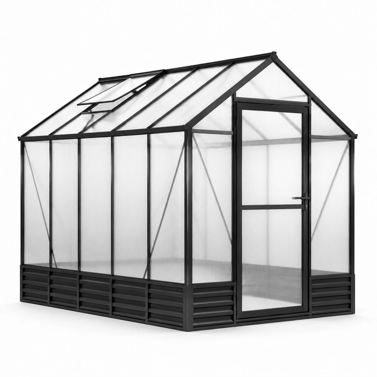 Serre de jardin en aluminium avec panneaux polycarbonate
