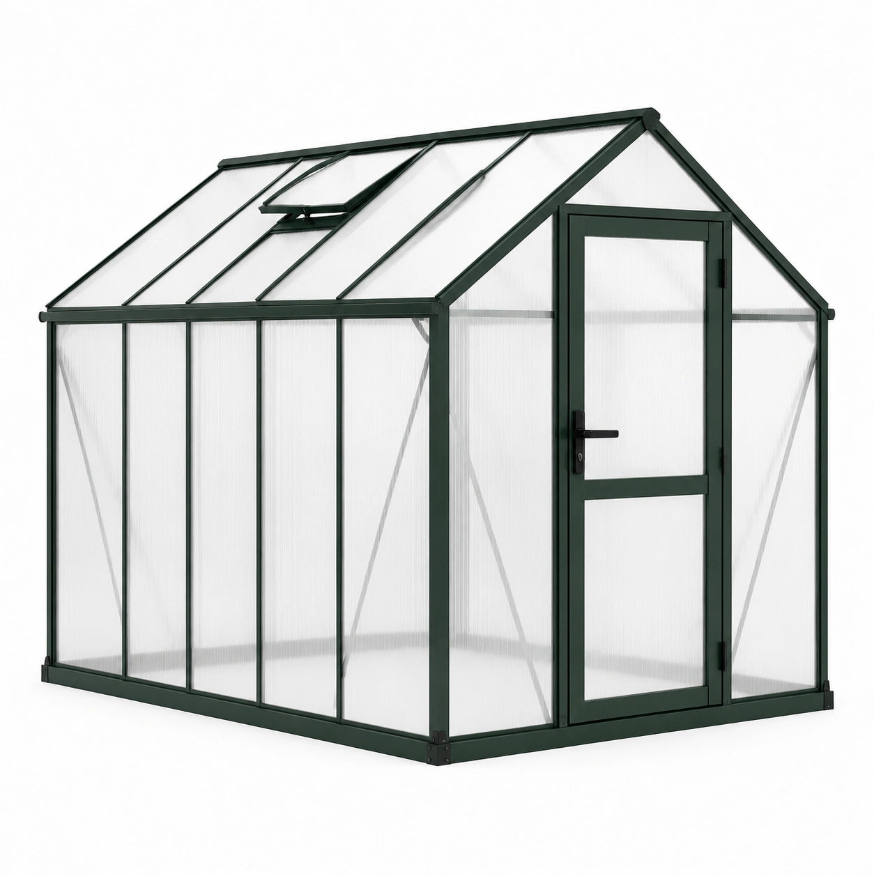 Serre en aluminium et polycarbonate vert 250x190x195 cm