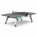 Table de ping-pong intérieure en MDF noir avec roulettes